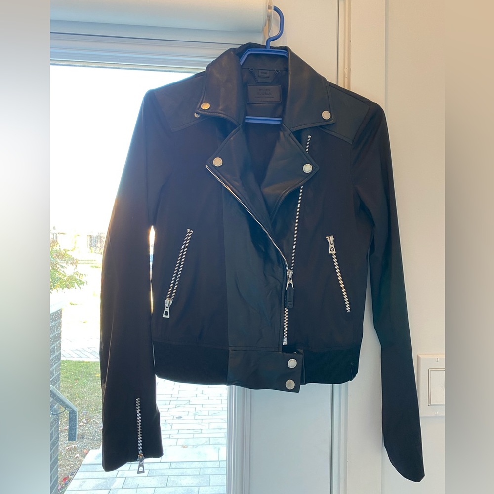Rudsak sport jacket (half leather)